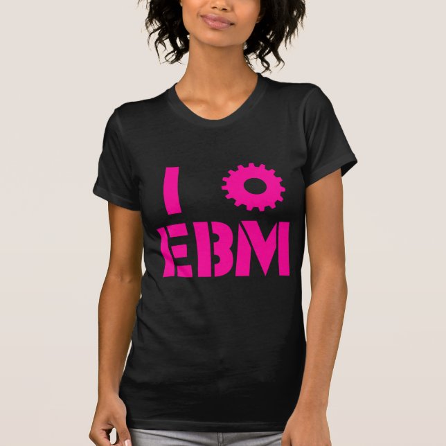 Camiseta Amo el EBM Rosa Caliente (Anverso)