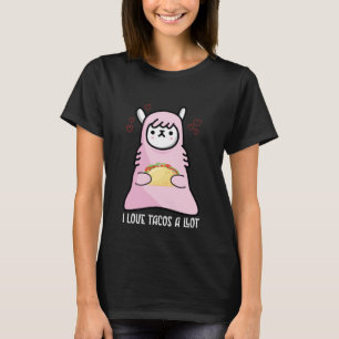 Camiseta Amo el El día de San Valentín Taco Bar Cute Llama
