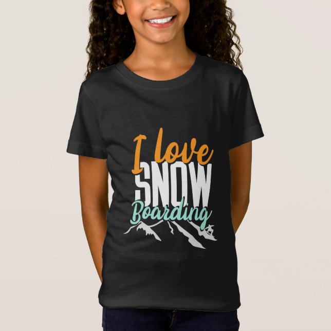 Camiseta Amo El Embarque De Nieve (Anverso)