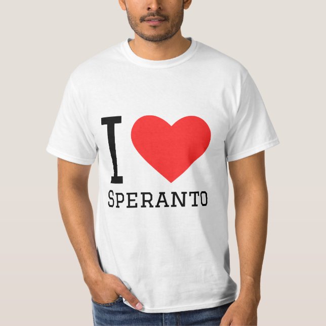 Camiseta Amo el esperanto (Anverso)