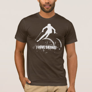 Camiseta ¡Amo el esquiar! (Blanco)