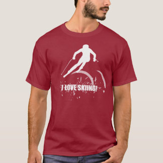 Camiseta ¡Amo el esquiar! (Blanco)