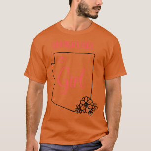 Camiseta Amo el estado de Arizona Esbozo de nieve C