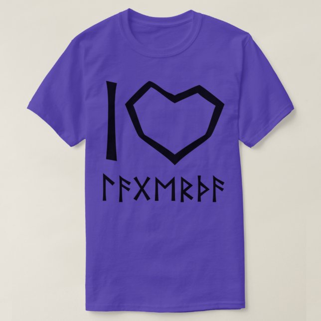 Camiseta Amo el estilo futhark de Lagertha (Diseño del anverso)