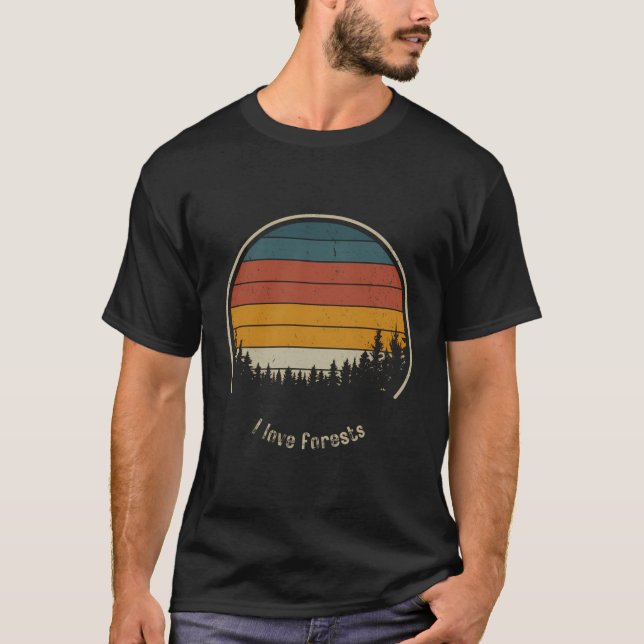 Camiseta Amo El Estilo Rústico De Los Bosques (Anverso)