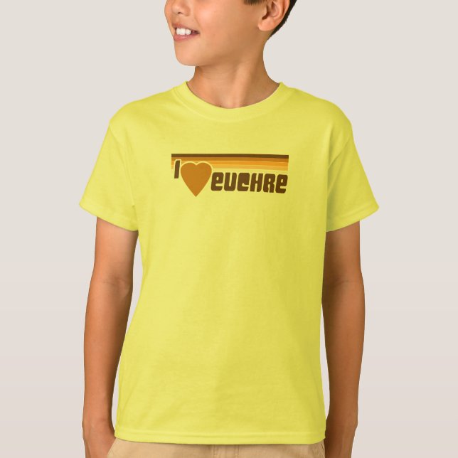 Camiseta Amo el Euchre 70s retro (Anverso)