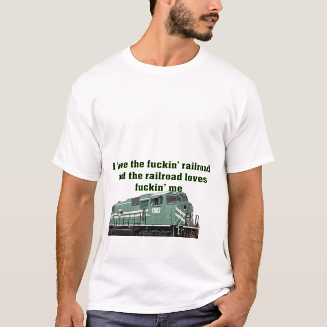 Camiseta Amo el ferrocarril (Anverso)