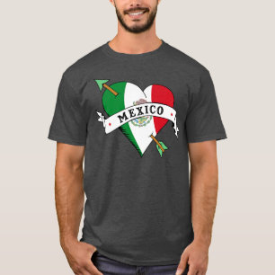 Camiseta Amo el Flash del tatuaje del corazón de la bandera