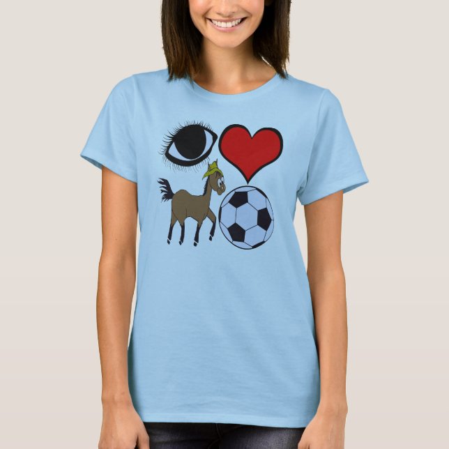 Camiseta Amo el fútbol 1 del caballo (Anverso)