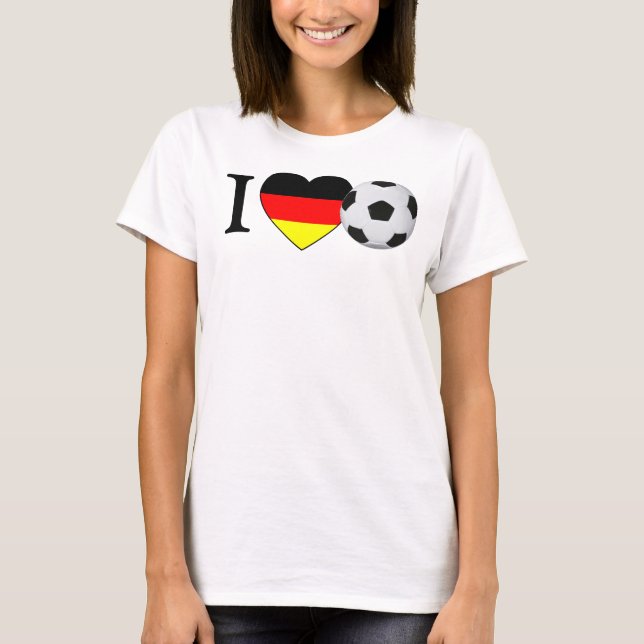 Camiseta Amo el fútbol alemán (Fussball Deutschland) (Anverso)
