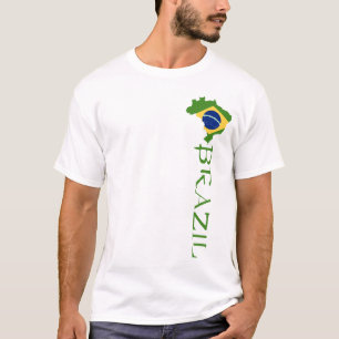 Camiseta Amo el fútbol Mapa de Brasil fútbol