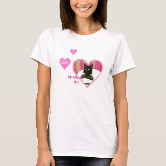 Camiseta Amo el gato de los espaguetis (Anverso)