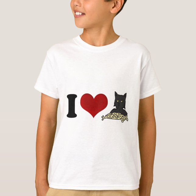 Camiseta Amo el gato de los espaguetis (Anverso)