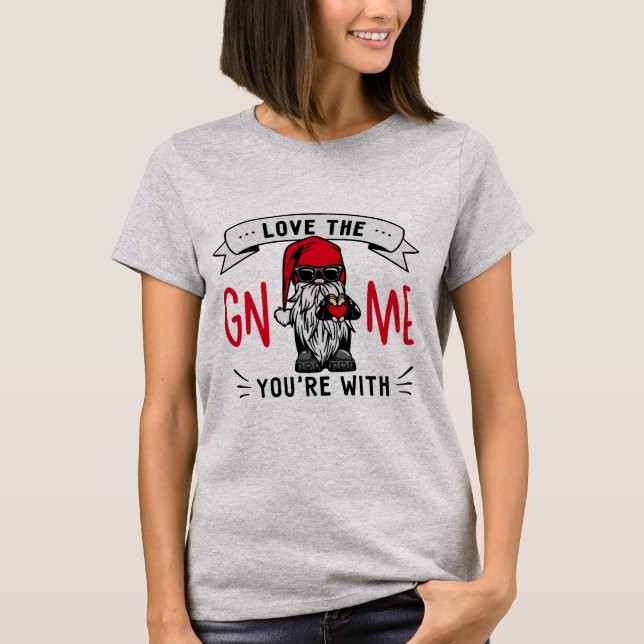 Camiseta Amo el Gnome conmigo Mujeres (Anverso)