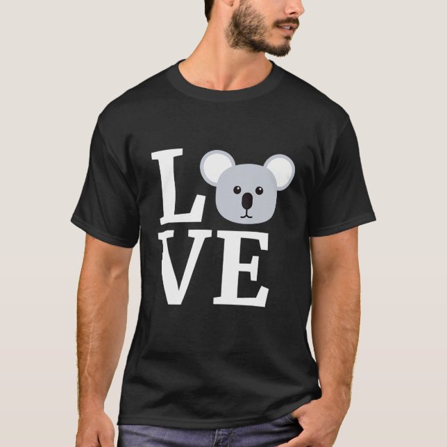 Camiseta Amo El Gráfico De Koalas Para Koala (Anverso)