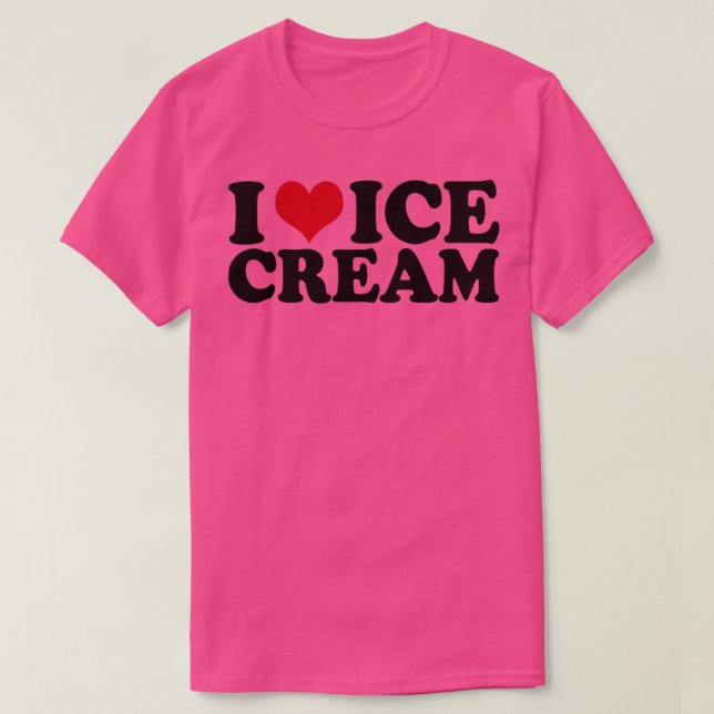 Camiseta Amo El Helado (Diseño del anverso)