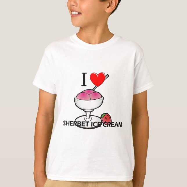 Camiseta Amo el helado del sorbete (Anverso)