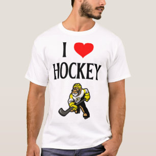 Camiseta Amo el Hockey Me Encanta el Hockey Divertido Amor 