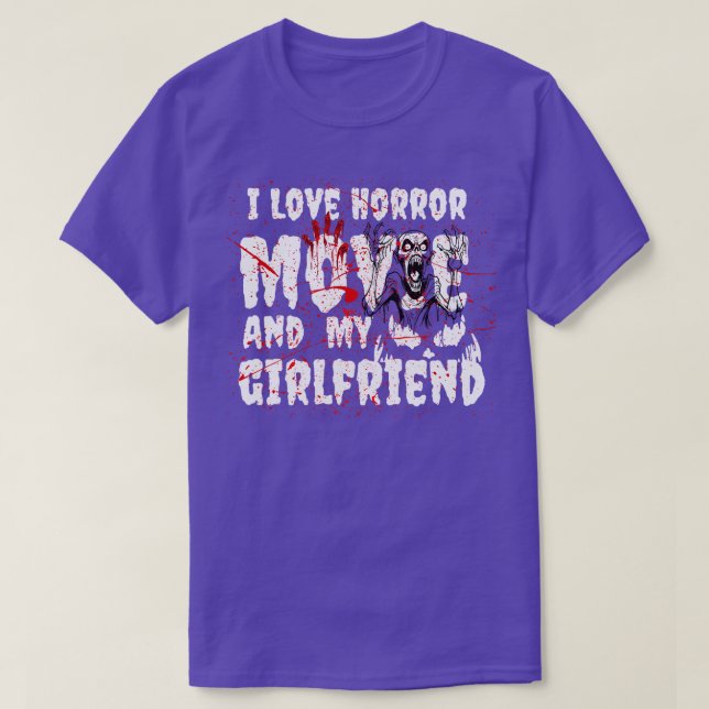 Camiseta Amo El Horror Y Mi novia (Diseño del anverso)