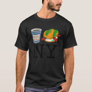 Camiseta Amo el huevo y queso de Nueva York Bacon y el café
