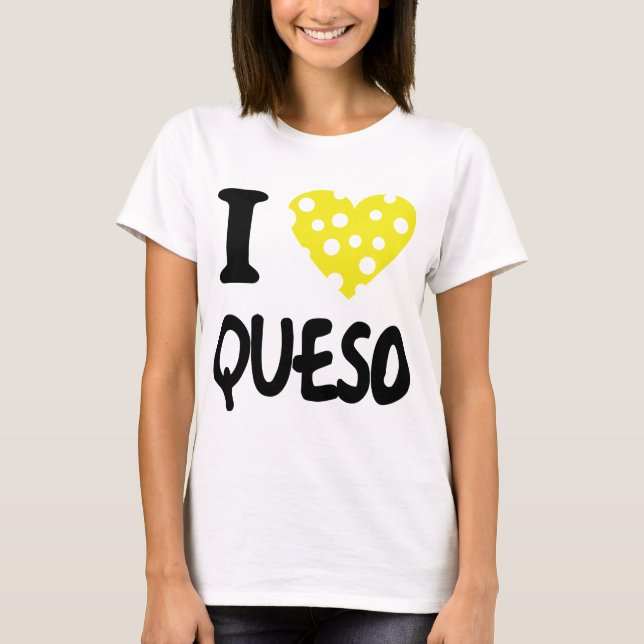 Camiseta Amo el icono del queso (Anverso)