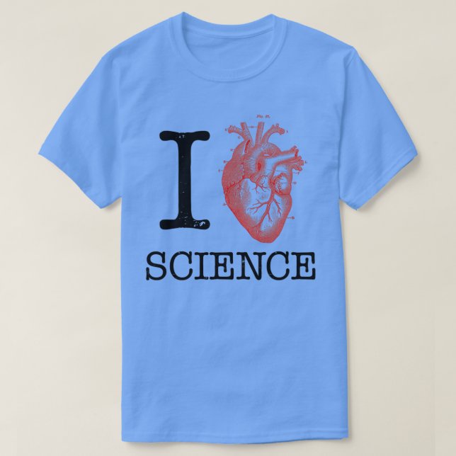 Camiseta Amo el Ilustracion de Anatomía de la Ciencia del C (Diseño del anverso)