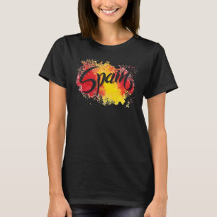 Camiseta Amo el Ilustracion de bandera de España Art Barcel