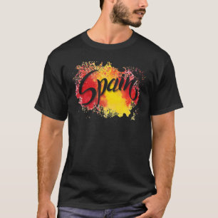 Camiseta Amo el Ilustracion de bandera de España Art Barcel