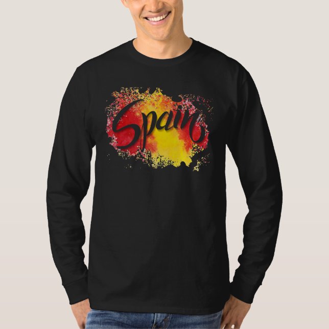 Camiseta Amo el Ilustracion de bandera de España Art Barcel (Anverso)
