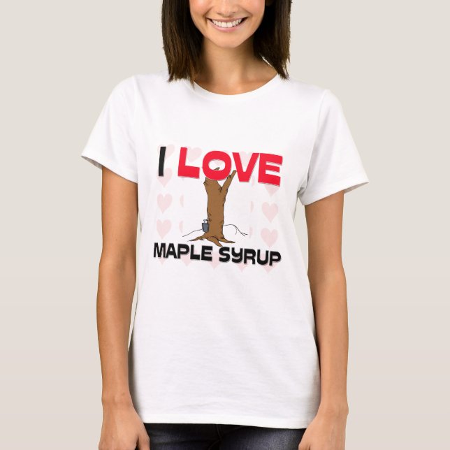 Camiseta Amo el jarabe de arce (Anverso)