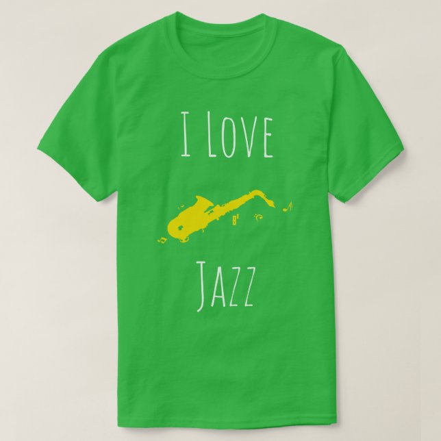 Camiseta Amo El Jazz (Diseño del anverso)