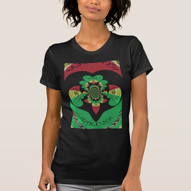 Camiseta Amo el Kaleidoscope de Etiopía - arte rasta de sen (Anverso)