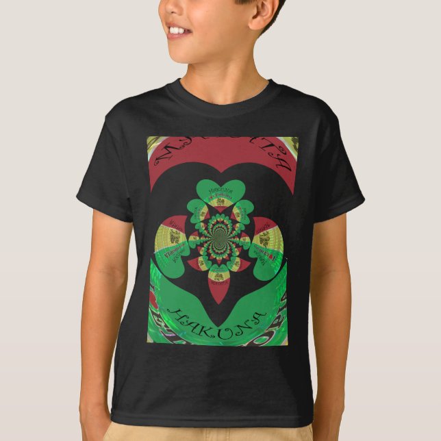 Camiseta Amo el Kaleidoscope de Etiopía - arte rasta de sen (Anverso)