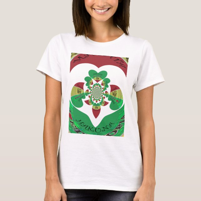 Camiseta Amo el Kaleidoscope de Etiopía - arte rasta de sen (Anverso)