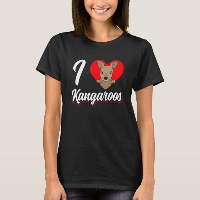 Camiseta Amo el Kangaroos Animal Kangaroo Australia (Anverso)