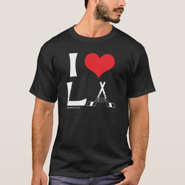 Camiseta Amo el LA (el negro) (Anverso)
