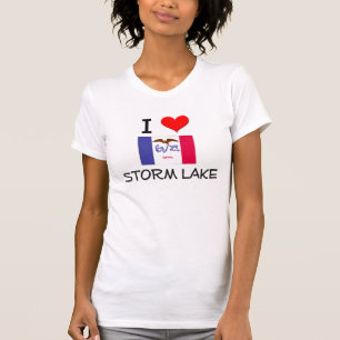 Camiseta Amo el LAGO Iowa de la TORMENTA