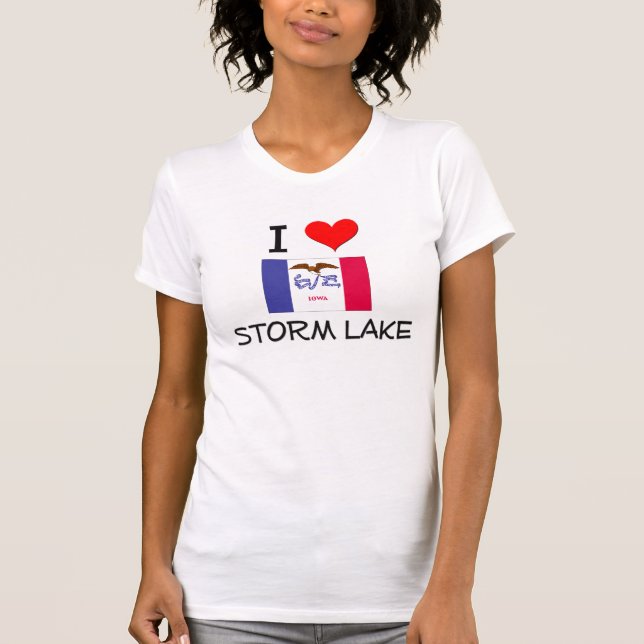 Camiseta Amo el LAGO Iowa de la TORMENTA (Anverso)