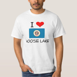 Camiseta Amo el lago Minnesota moose