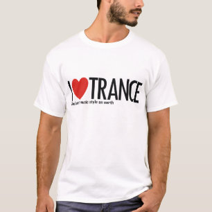 Camiseta Amo el logotipo de la música del trance