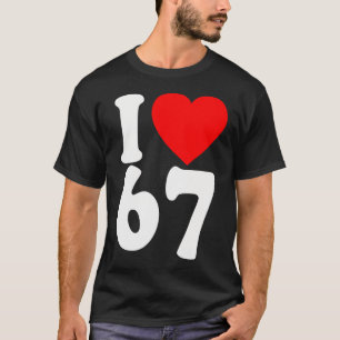 Camiseta Amo el meme 67 Six Seven Parejas coincidentes San 