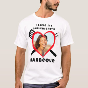 Camiseta Amo el nombre de la foto de mi novia Personalizado