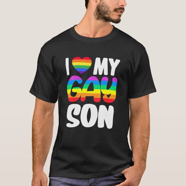 Camiseta Amo el orgullo de mi hijo gay LGBT Apoyo a la fami (Anverso)