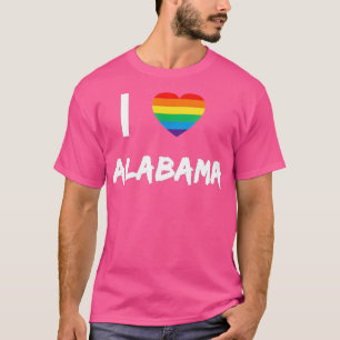 Camiseta Amo el Orgullo Gay de Alabama LBG 