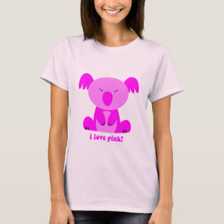 Camiseta Amo el oso de koala rosado
