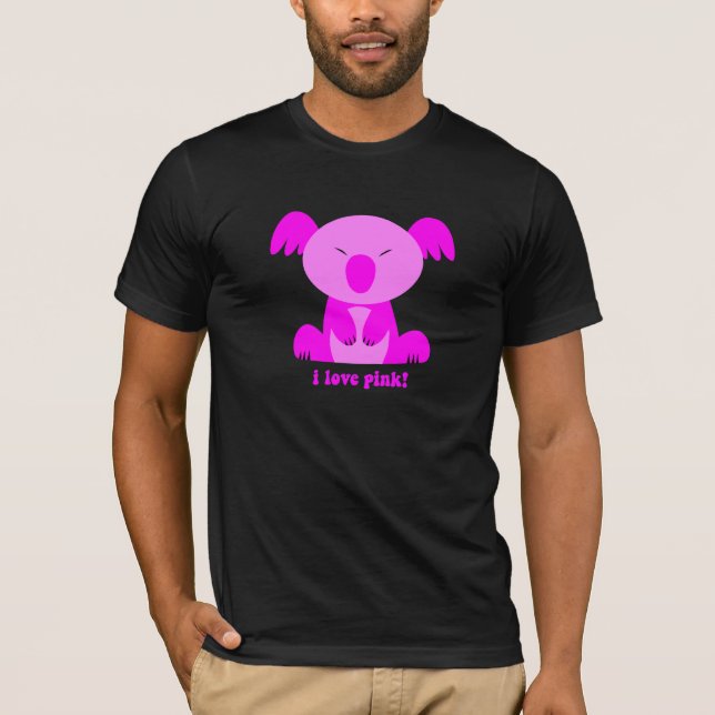 Camiseta Amo el oso de koala rosado (Anverso)