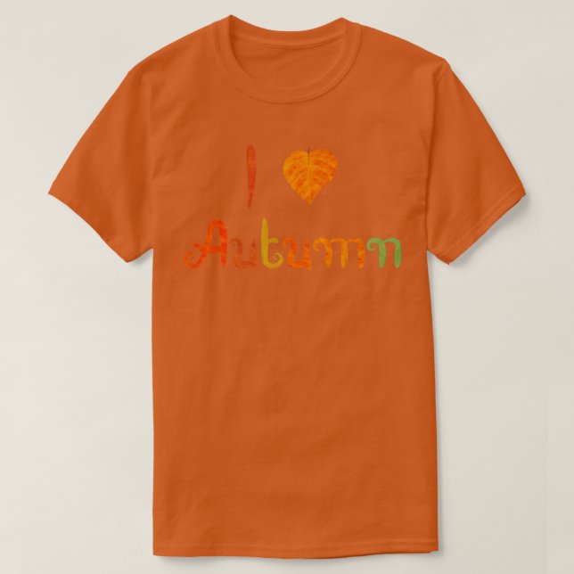 Camiseta Amo El Otoño (Diseño del anverso)