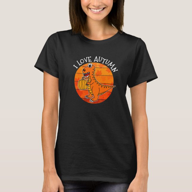 Camiseta Amo el Otoño Dinosaurio Caída Rex Otoño 2022 (Anverso)