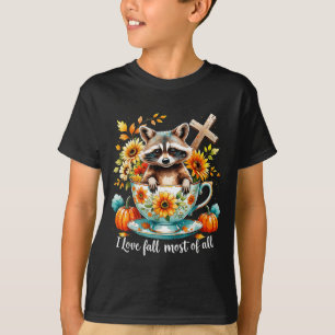 Camiseta Amo el otoño más que nada Regalo de mapache de oto