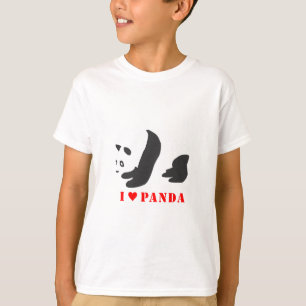Camiseta Amo el Panda (negro)